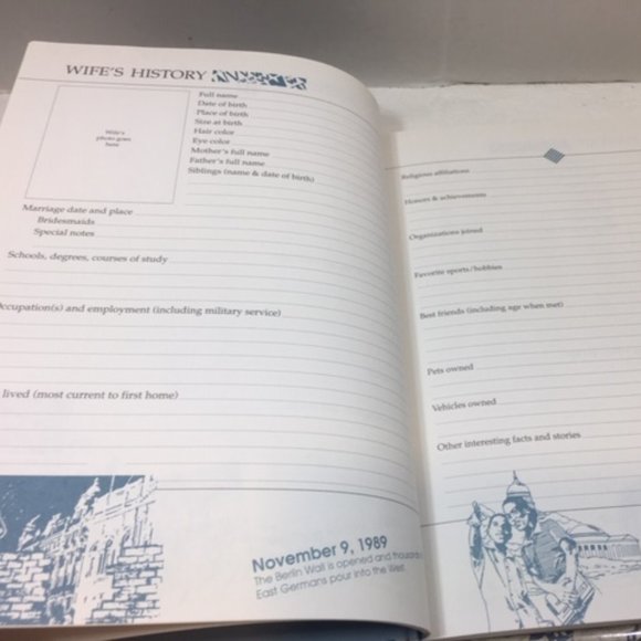 VTG 1990 Our Family-A Historical Journal, Journal about Ancestry Hardcover - Picture 10 of 12